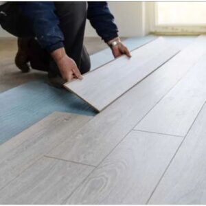 1 (15) Revêtement de sol en pvc imitation bois gris foncé