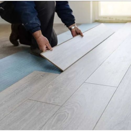 Revêtement de sol en pvc imitation bois gris foncé