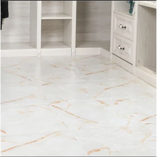 Revêtement de sol en pvc imitation marbre blanc