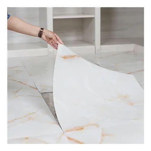 Revêtement de sol en pvc imitation marbre blanc